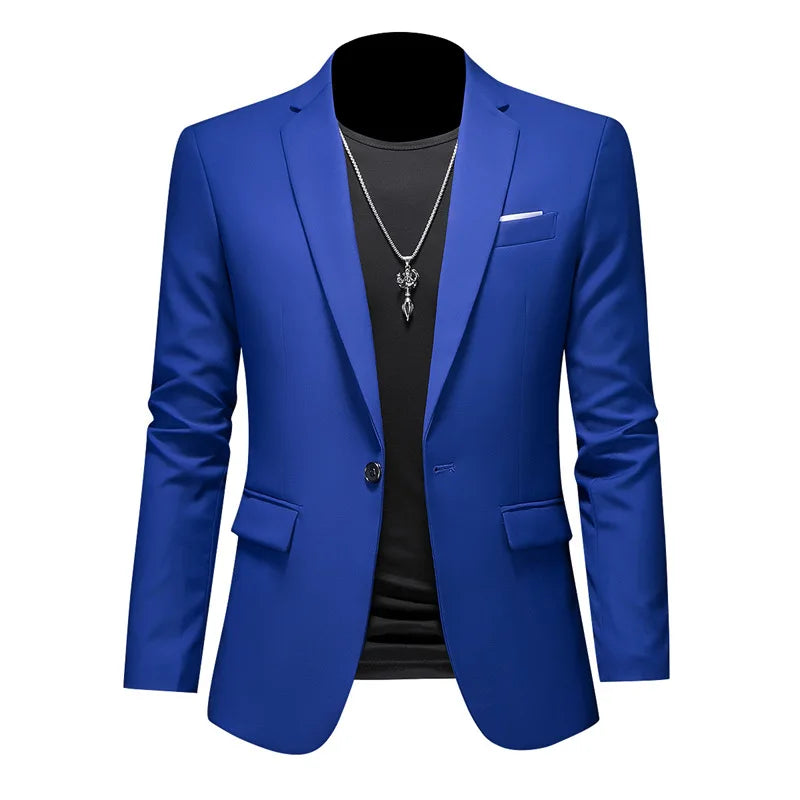 Blazer Masculino Montelezzi ML193, com corte ajustado e detalhes sofisticados, ideal para ocasiões formais e sociais.