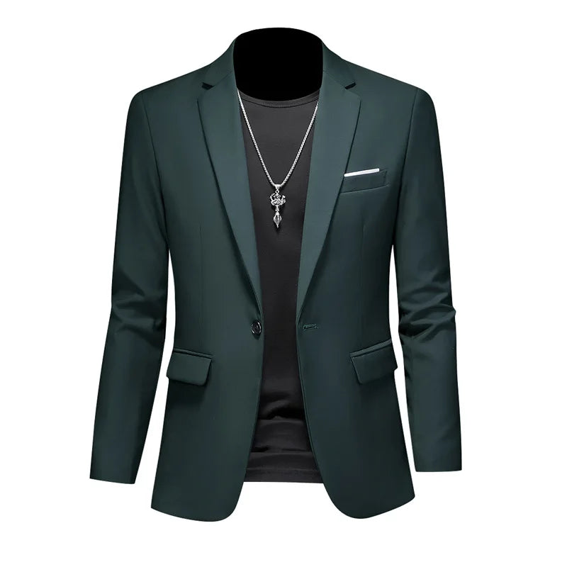 Blazer Masculino Montelezzi ML193, com corte ajustado e detalhes sofisticados, ideal para ocasiões formais e sociais.