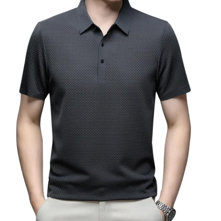 Camisa Polo Masculina Premium Montelezzi ML024, confeccionada em tecido leve e respirável, com modelagem sofisticada e lapela estruturada para um visual refinado.