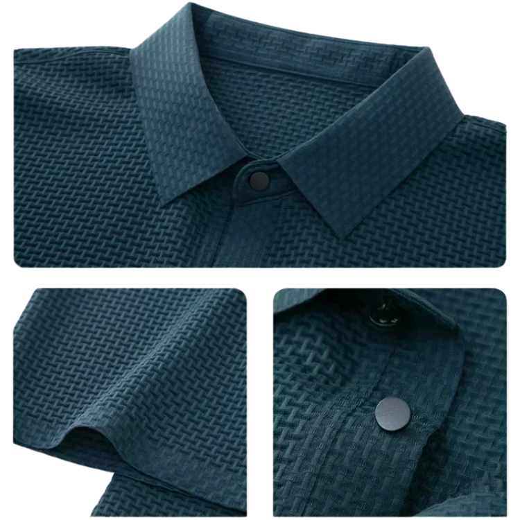 Camisa Polo Masculina Premium Montelezzi ML024, confeccionada em tecido leve e respirável, com modelagem sofisticada e lapela estruturada para um visual refinado.