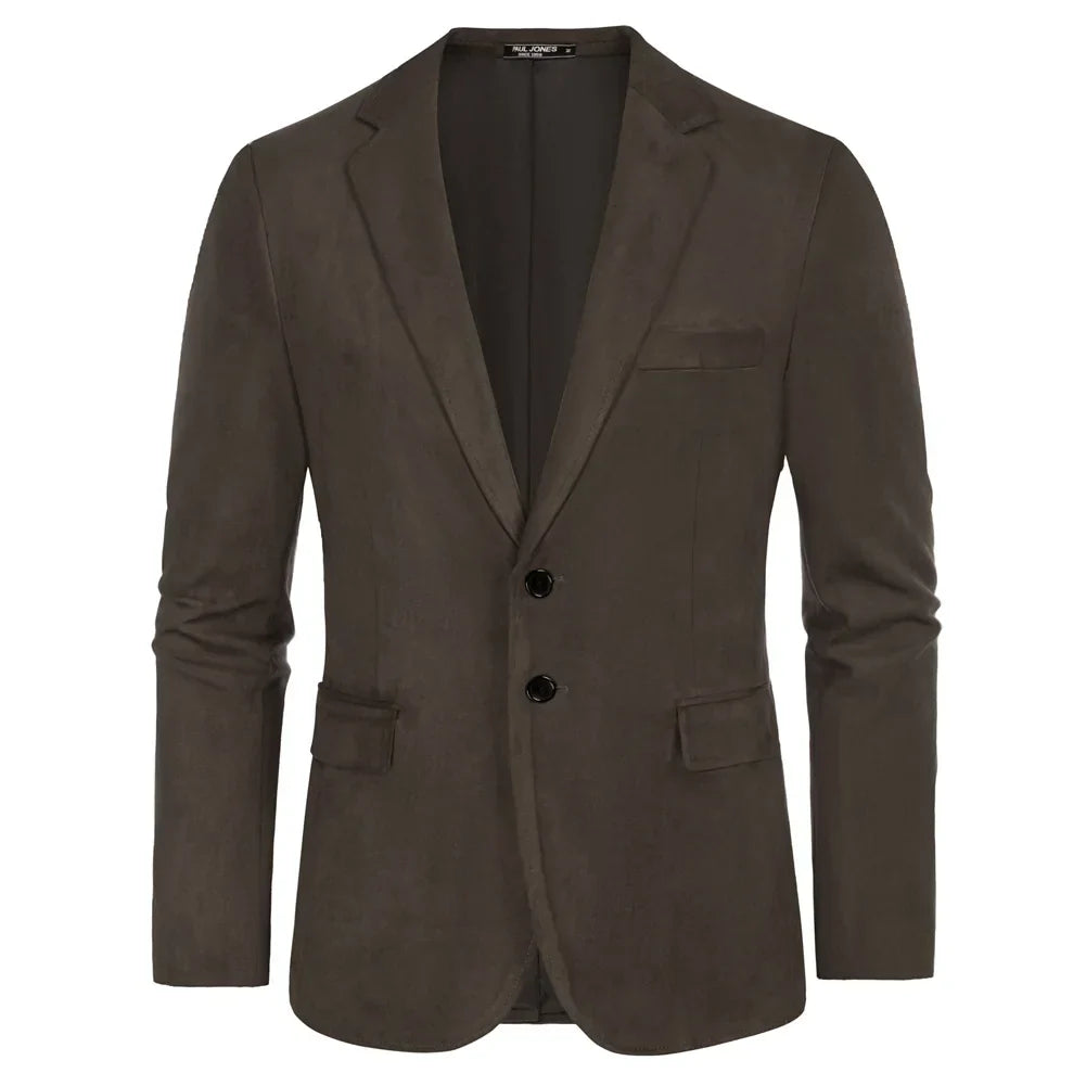 Blazer Masculino em Camurça Montelezzi ML029, confeccionado em camurça premium, com modelagem sofisticada e bolsos funcionais, ideal para qualquer ocasião.