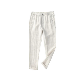 Calça de Linho Masculina Montelezzi ML010, confeccionada em linho nobre, modelagem refinada e acabamento premium para um visual sofisticado e versátil.