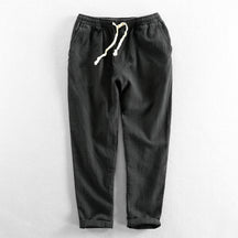 Calça de Linho Masculina Montelezzi ML007, confeccionada em linho premium, modelagem sofisticada e acabamento refinado para um visual elegante.