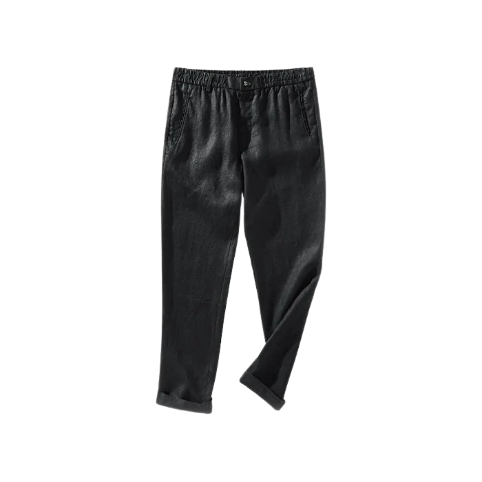 Calça de Linho Masculina Montelezzi ML010, confeccionada em linho nobre, modelagem refinada e acabamento premium para um visual sofisticado e versátil.