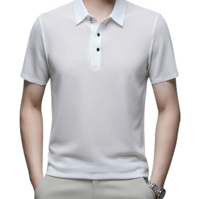 Camisa Polo Masculina Premium Montelezzi ML024, confeccionada em tecido leve e respirável, com modelagem sofisticada e lapela estruturada para um visual refinado.