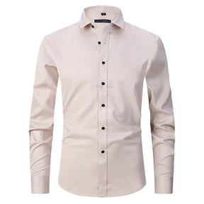 Camisa Social de Algodão Masculina Montelezzi ML142, modelagem slim fit, tecido respirável e detalhes refinados para um visual sofisticado.