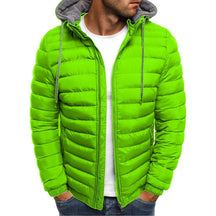 Jaqueta Masculina Puffer Montelezzi ML108, com forro acolchoado, capuz removível e fechamento em zíper para conforto térmico e versatilidade.