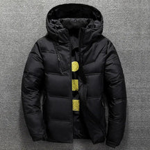 Jaqueta Masculina Puffer Montelezzi ML161, confeccionada em poliéster com forro acolchoado e fechamento em zíper, proporcionando conforto e proteção térmica.