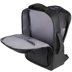 Mochila Executiva Montelezzi ML086 com espaço para notebook 15", material impermeável, alças acolchoadas e porta USB integrada.