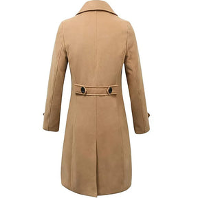 Sobretudo Masculino Montelezzi ML232, com algodão e lã, forro aquecido e detalhes refinados, perfeito para eventos especiais no inverno.