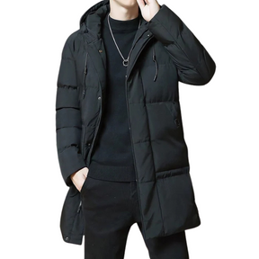 Sobretudo Masculino Puffer em Lã Montelezzi ML215, com enchimento puffer, lã premium e design contemporâneo, perfeito para o frio e ocasiões urbanas.