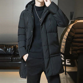 Sobretudo Masculino Puffer em Lã Montelezzi ML215, com enchimento puffer, lã premium e design contemporâneo, perfeito para o frio e ocasiões urbanas.