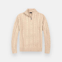 Suéter Masculino em Tricot Montelezzi ML018, com meio zíper, modelagem ajustada e tecido premium respirável, perfeito para um visual clássico e elegante.